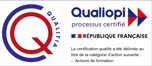 Qualiopi, processus certifié, République française. La certification qualité a été délivrée au titre de la catégorie d'action suivante : actions de formation