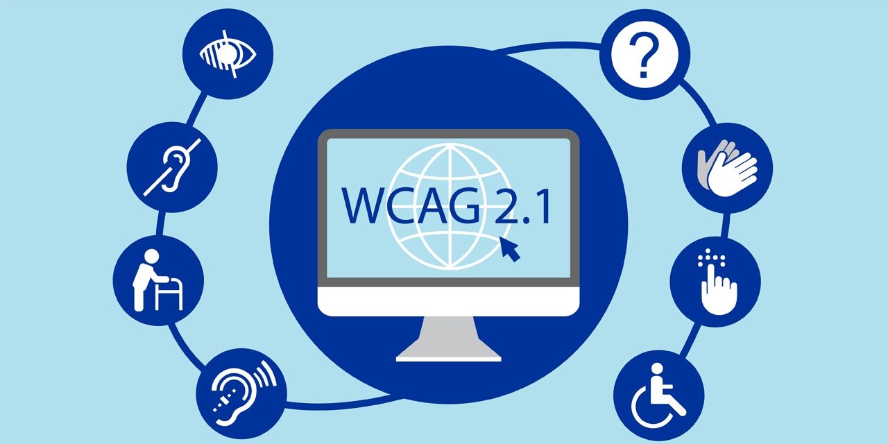 Image illustrant les WCAG 2.1 et les types de handicap