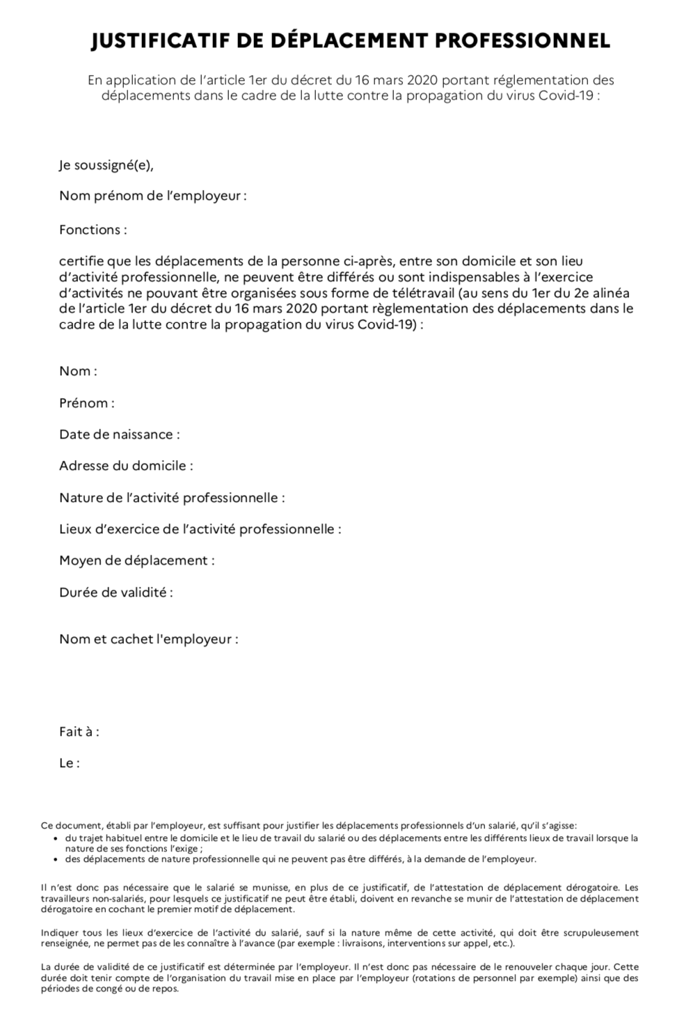 photo illustrant justificatif déplacement professionnel