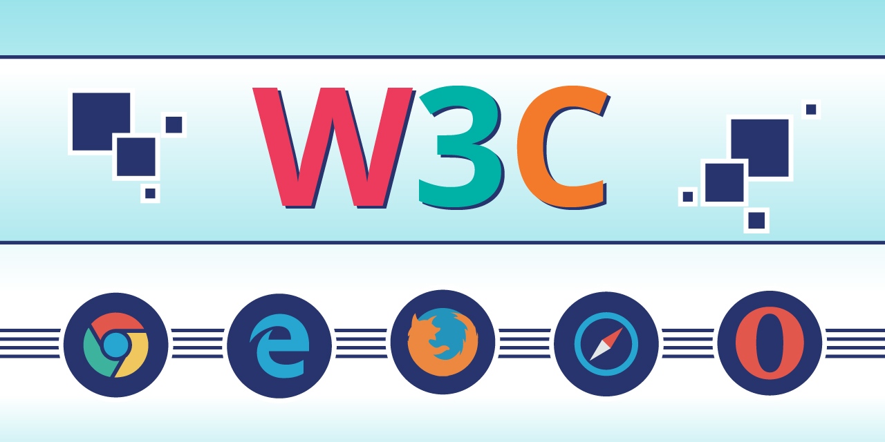 infographie illustrant le W3C